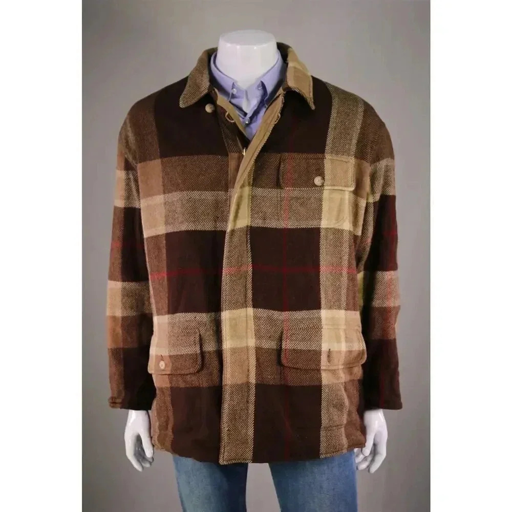 Polo Ralph Lauren Vintage Reversible Wool-Alpaca-Cotton Barn Coat Jacket~ L - Picture 7 of 11